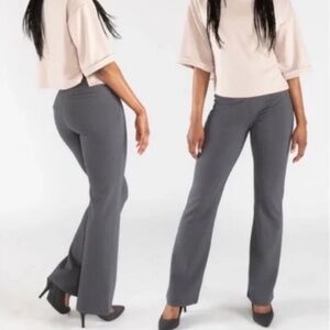 Betabrand Gray Stretch WOMANS cropped Straight Leg Pants XXL